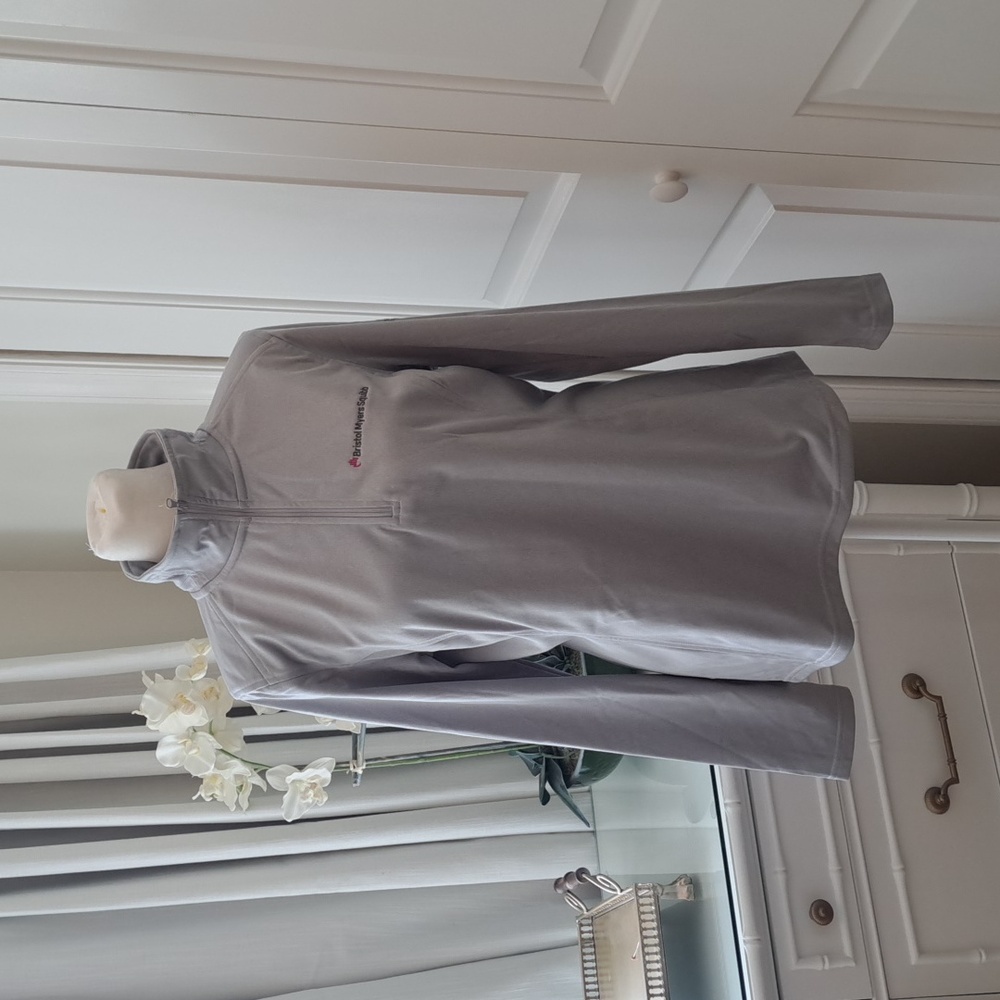 NWT The‎ North Face Womens Grey Flight Quarter Zip Pullover Size M Logo